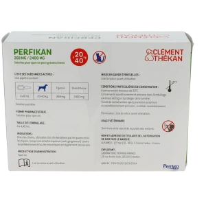 Perfikan 268 Mg/2400 Mg Solution Pour Spot-on Pour Grands Chiens, Solution Pour Spot-on