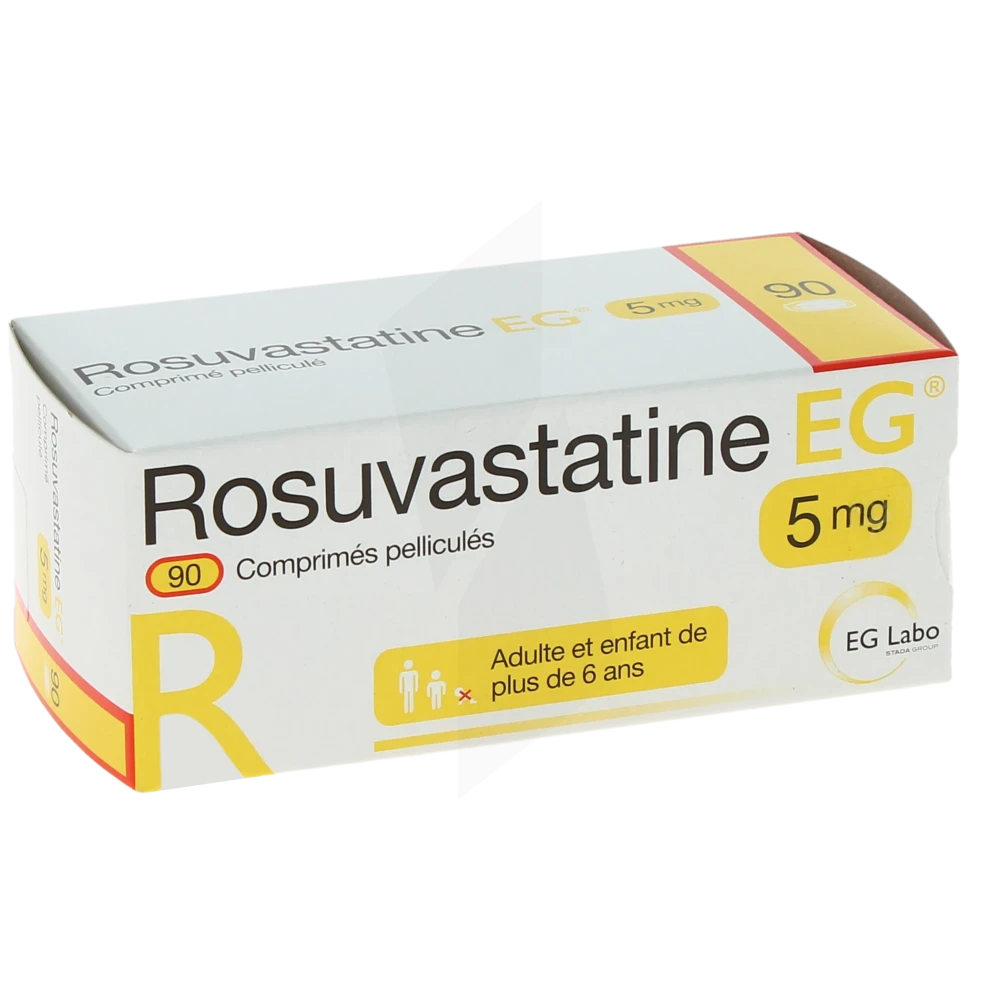 Rosuvastatine Eg 5 Mg, Comprimé Pelliculé