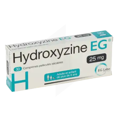 Hydroxyzine Eg 25 Mg, Comprimé Pelliculé Sécable à NOROY-LE-BOURG
