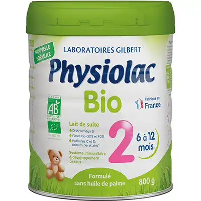Physiolac Bio 2 Lait Pdre B/800g à CUISERY