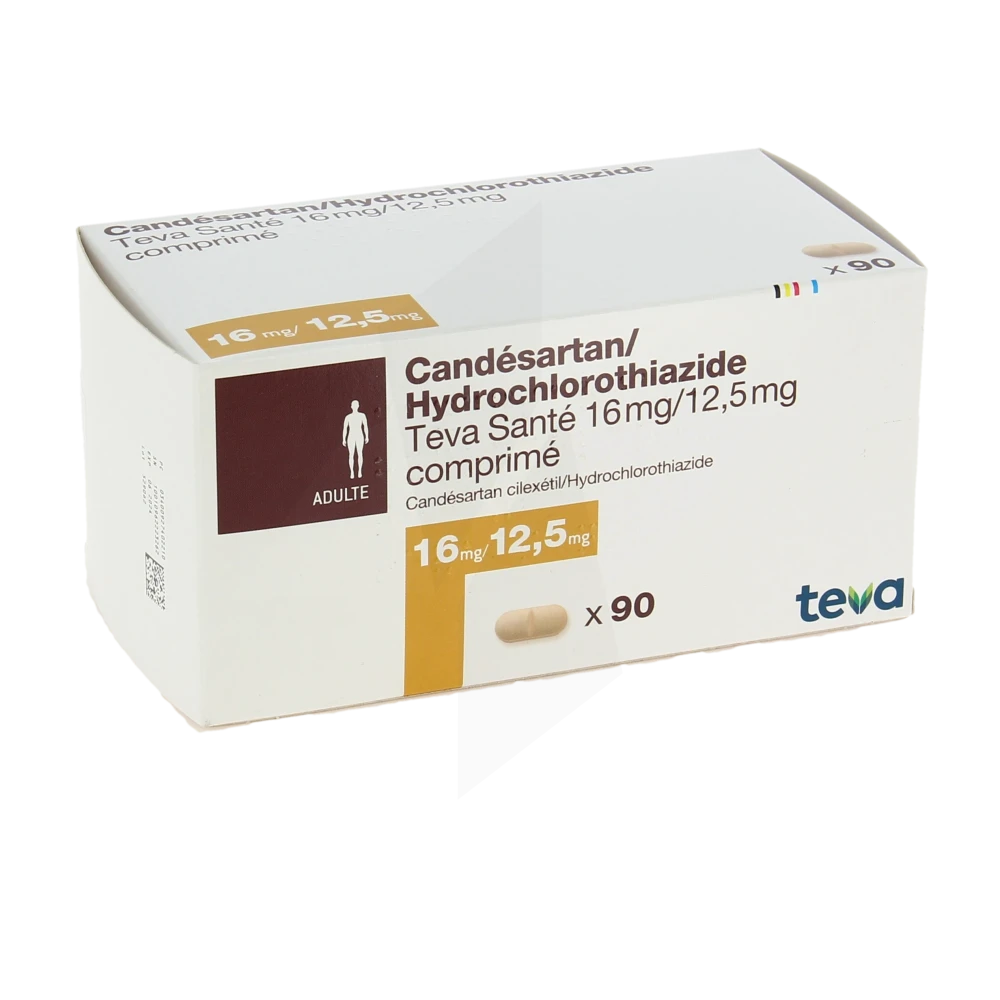 Candesartan/hydrochlorothiazide Teva Sante 16 Mg/12,5 Mg, Comprimé