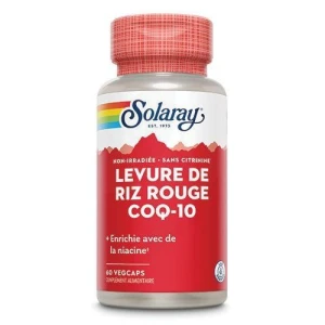 Solaray Levure De Riz Rouge + Coq10 600mg/30mg Capsules Végétales B/60