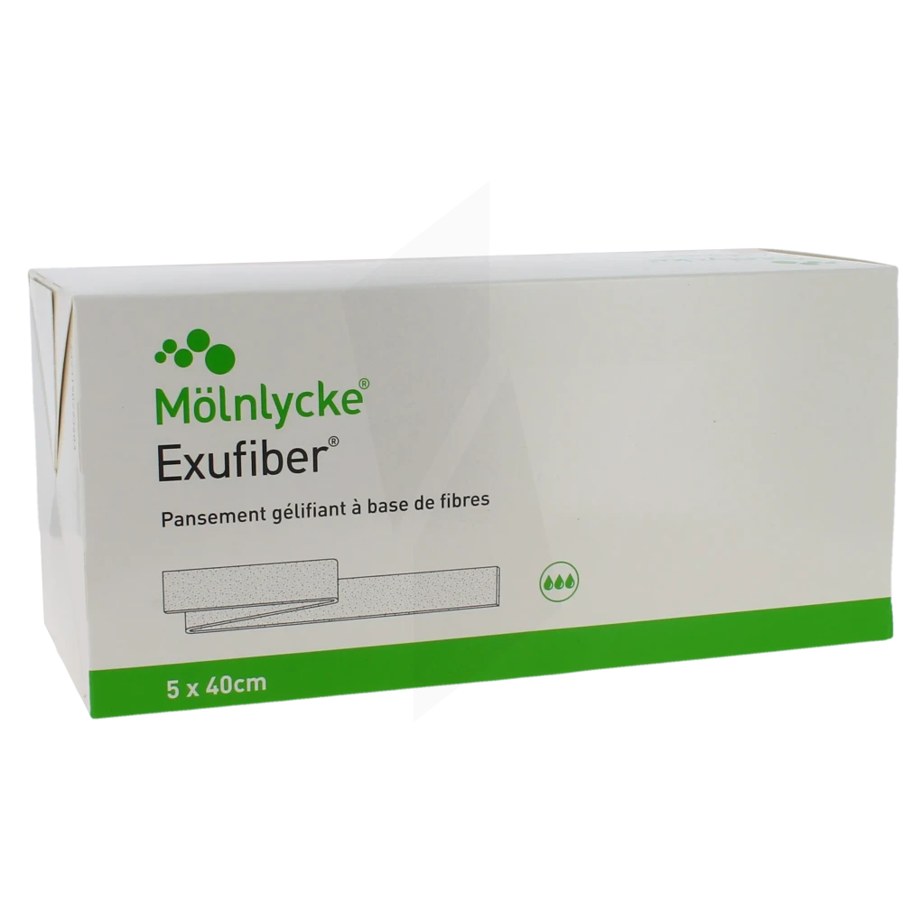 Mölnlycke Exufiber Pansement Gélifiant à Base De Fibres 5x40cm