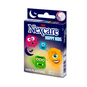 Nexcare Sensitive Soft Happy Kids Pansements Microporeux Monstres 2 Tailles B/20
