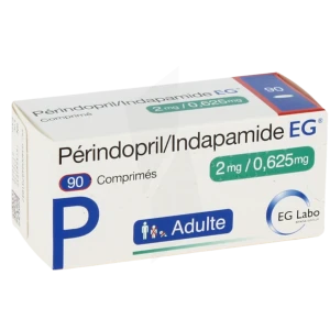 Perindopril/indapamide Eg 2 Mg/0,625 Mg, Comprimé