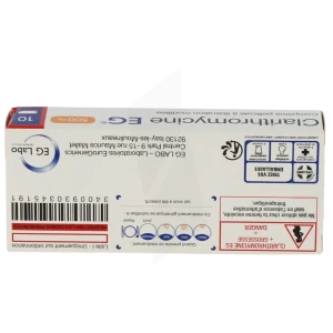 Clarithromycine Eg 500 Mg, Comprimé Pelliculé à Libération Modifiée