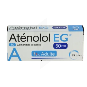 Atenolol Eg 50 Mg, Comprimé Sécable