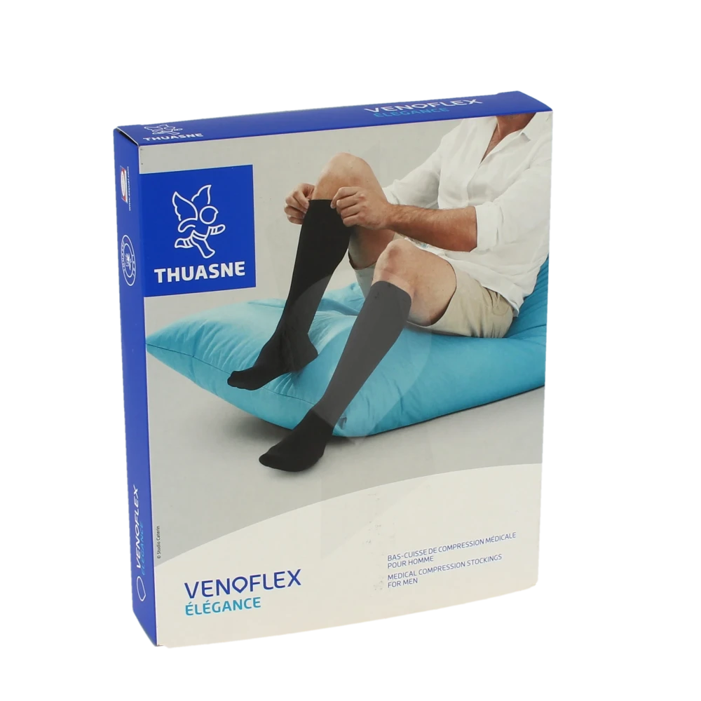 Venoflex Elegance 3 Bas Cuisse Antiglisse Homme Noir Taille 3n