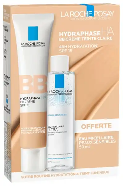 Hydraphase Bb Creme La Roche Posay Cr Teintée Claire T/40ml+eau Micel