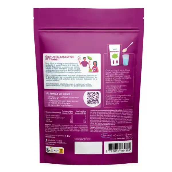 Nutri&co Fibres Bio Poudre Sachet/150g