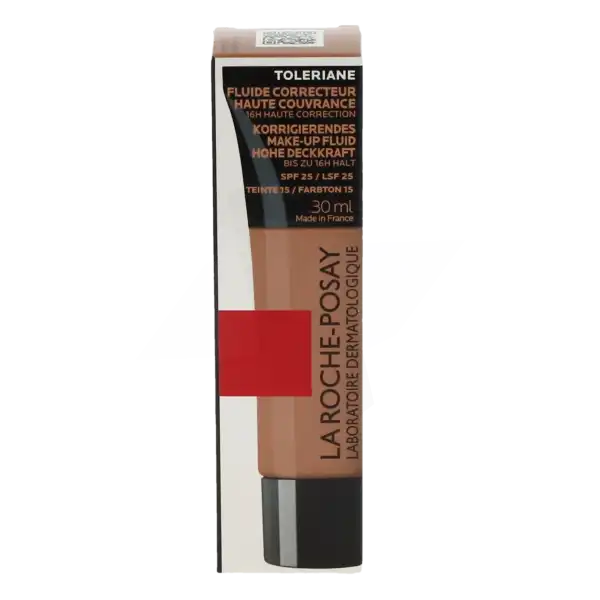 La Roche Posay Toleriane Fluide Correcteur Haute Couvrance 16h Haute Correction Spf25 Teinte N°15 Tube/30ml