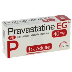 Pravastatine Eg 40 Mg, Comprimé Pelliculé Sécable