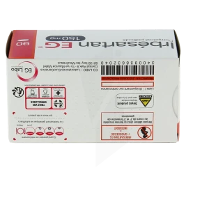 Irbesartan Eg 150 Mg, Comprimé Pelliculé