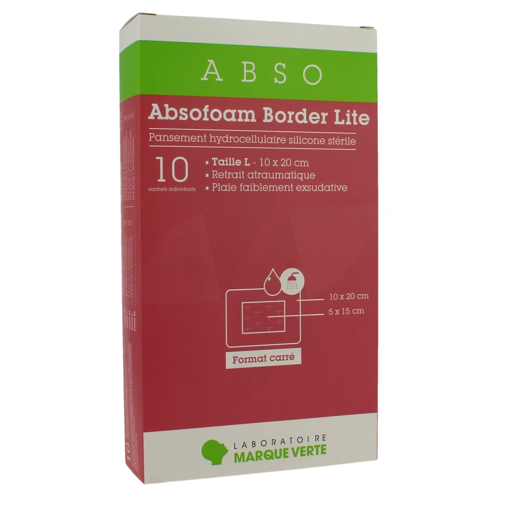 Absofoam Border Lite Pans.hydrocel.tail.l(10x20cm)bt10