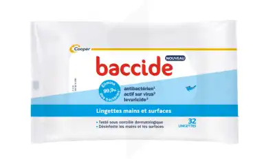 Baccide Lingettes Désinfectantes Mains Et Surfaces Sachets/32 à MONTEUX