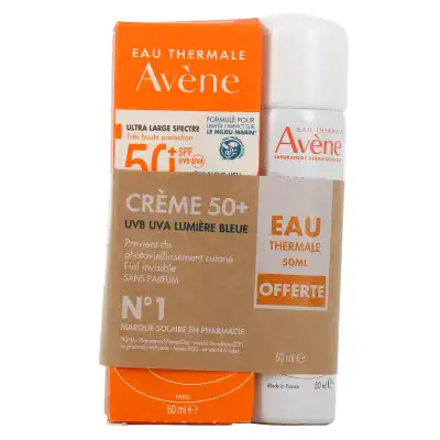 Avene Solaire Spf50+ Cr Sans Parfum Très Haute Protection T/50ml+eau Thermale 50ml à Stiring-Wendel