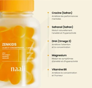 Naali Zenkids Tdah Au Safran Gommes B/90
