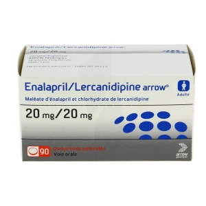 Enalapril/lercanidipine Arrow 20 Mg/20 Mg, Comprimé Pelliculé