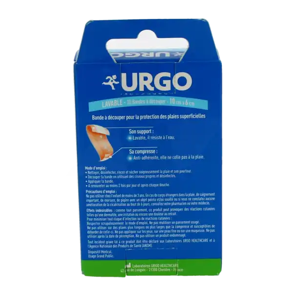 Urgo Lavable Pansement Bande à Découper 6x10cm B/10