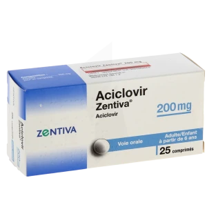 Aciclovir Zentiva 200 Mg, Comprimé