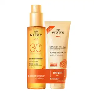 Nuxe Sun Huile Bronzante Spf30 Visage Et Corps Fl Pompe/150ml + Lait Après-soleil à PRUNELLI-DI-FIUMORBO