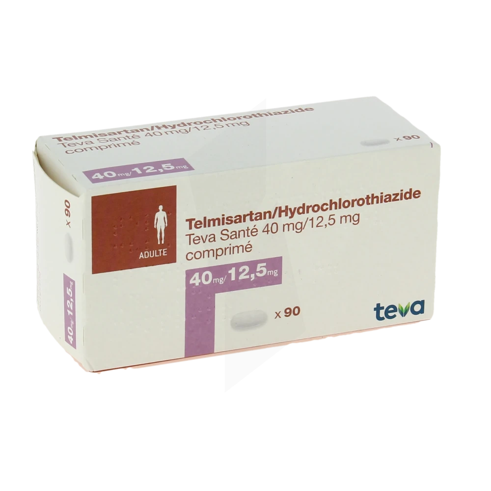 Telmisartan/hydrochlorothiazide Teva Sante 40 Mg/12,5 Mg, Comprimé