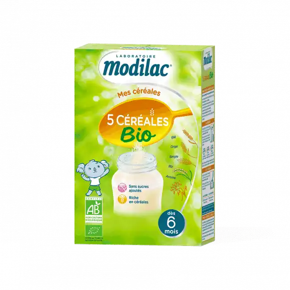Modilac Céréales Farine 5 Céréales Bio à Partir De 6 Mois B/230g