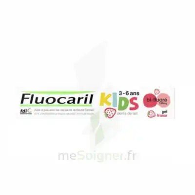 Fluocaril Kids Dentifrice Fraise 3-6ans 2t/50ml à PINS-JUSTARET