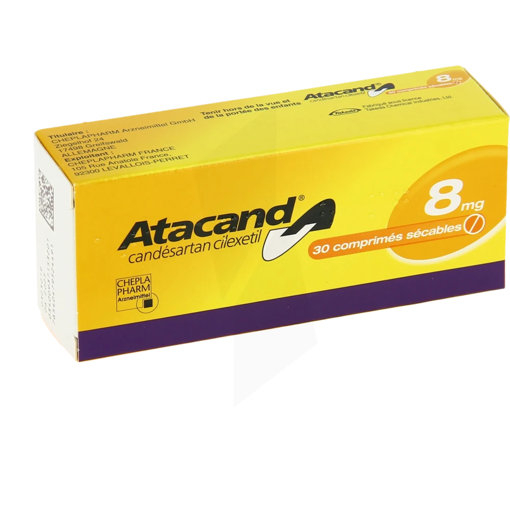 Atacand 8 Mg, Comprimé Sécable