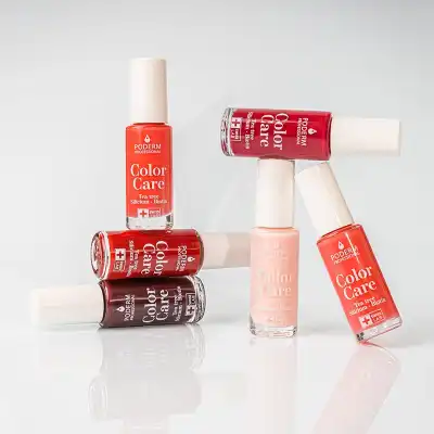 Poderm Vernis Color Care 437 Rouge Noir Fl/8ml