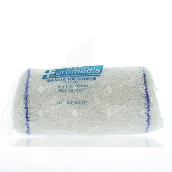 Euromedis Bande de crêpe - Maintien pansement - Compression plaie