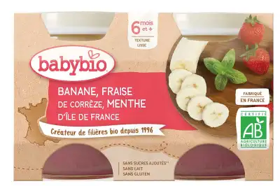 BABYBIO Pot Banane Fraise Menthe