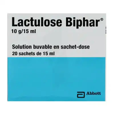 LACTULOSE BIPHAR 10 g/15 ml, solution buvable en sachet-dose