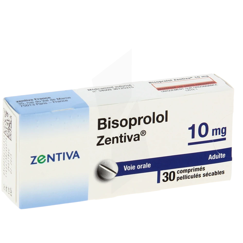 Bisoprolol Zentiva 10 Mg, Comprimé Pelliculé Sécable