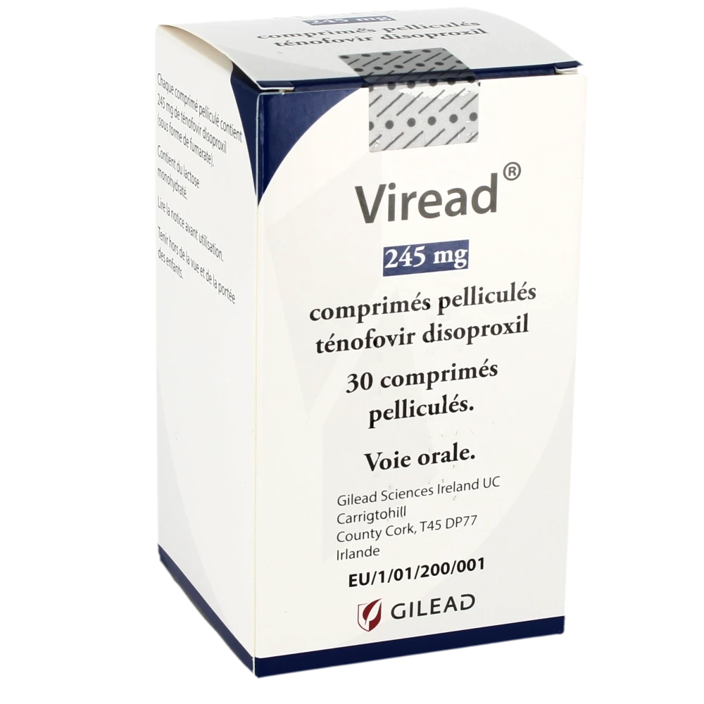 Viread 245 Mg, Comprimé Pelliculé