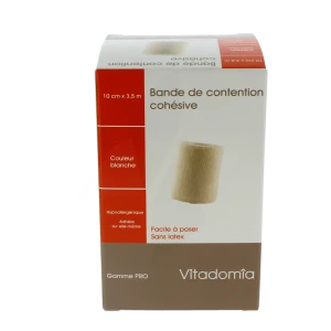 Vitadomia Bande Cohésive Blanche 10cmx3m