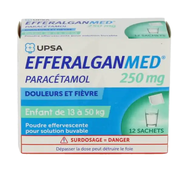 Efferalganmed 250 Mg, Poudre Effervescente Pour Solution Buvable En Sachet