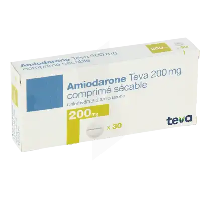 Amiodarone Teva 200 Mg, Comprimé Sécable à Eysines