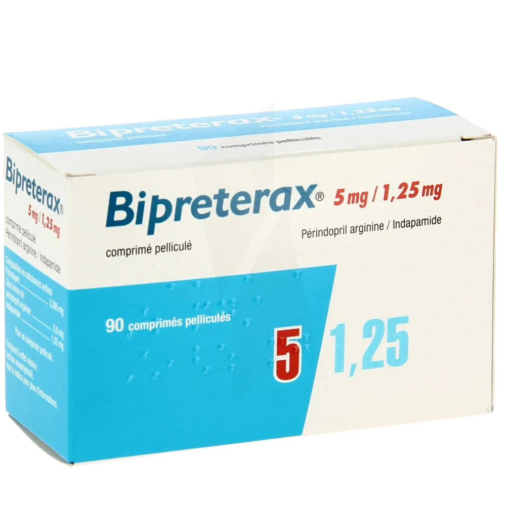 Bipreterax 5 Mg/1,25 Mg, Comprimé Pelliculé