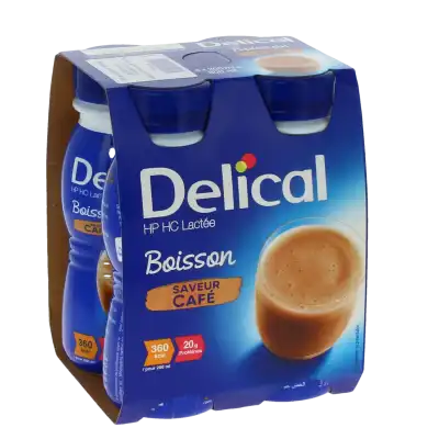 Delical Boisson Hp Hc Lactée Nutriment Café 4 Bouteilles/200ml à Cambrai