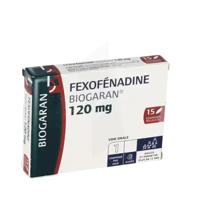 Fexofenadine Biogaran 120 Mg, Comprimé Pelliculé à BRUGES