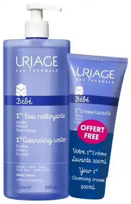Bébé 1ère Eau Nettoyante 1l + Crème Lavante 200ml à Saint-Calais