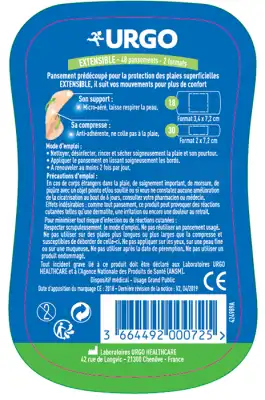 Urgo Extensible Pansements Prédécoupés Confort B/48