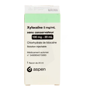 Xylocaine 5 Mg/ml Sans Conservateur, Solution Injectable