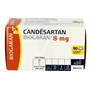 Candesartan Biogaran 8 Mg, Comprimé Sécable