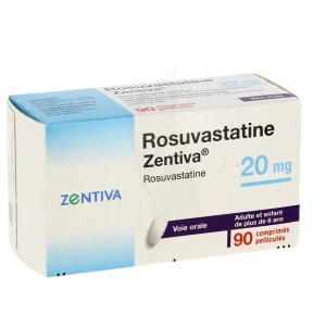 Rosuvastatine Zentiva 20 Mg, Comprimé Pelliculé