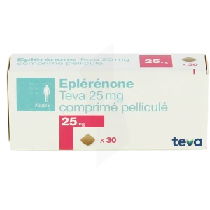 Eplerenone Teva 25 Mg, Comprimé Pelliculé