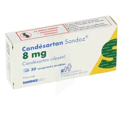 CANDESARTAN SANDOZ 8 mg, comprimé sécable