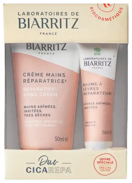 Laboratoires De Biarritz Reparateurs Crème Mains Réparatrice T/50ml+baume Lèvres