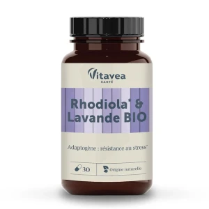 Vitavea Les Essentiels Rhodiola Lavande Bio Gélules Pot/30